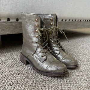 Vici Metallic Combat Boots